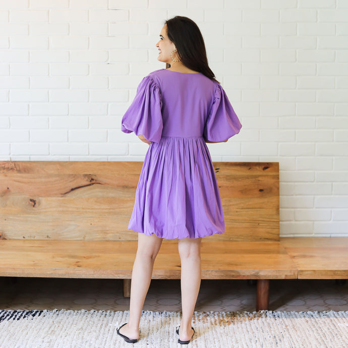 English Lavender Cotton Dress